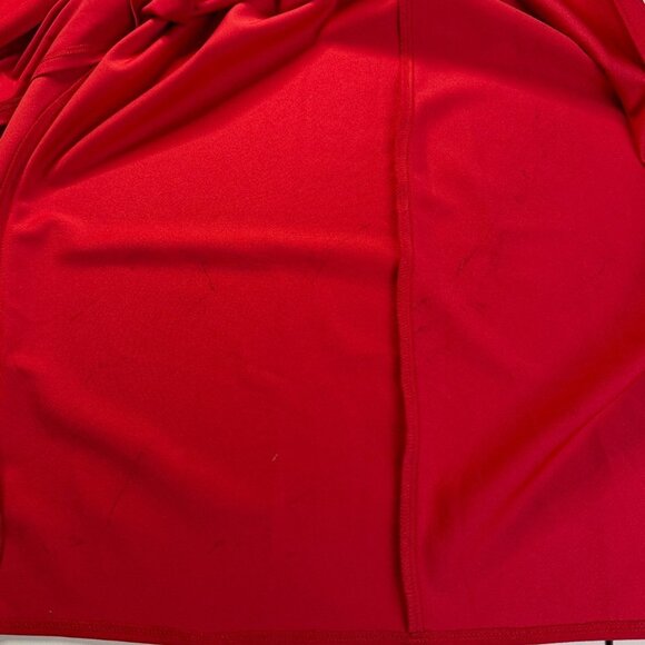 Betsey Johnson Wrap-Like Flame Red Sleeveless Midi Sheath Dress Plus Size 14 - Picture 9 of 11